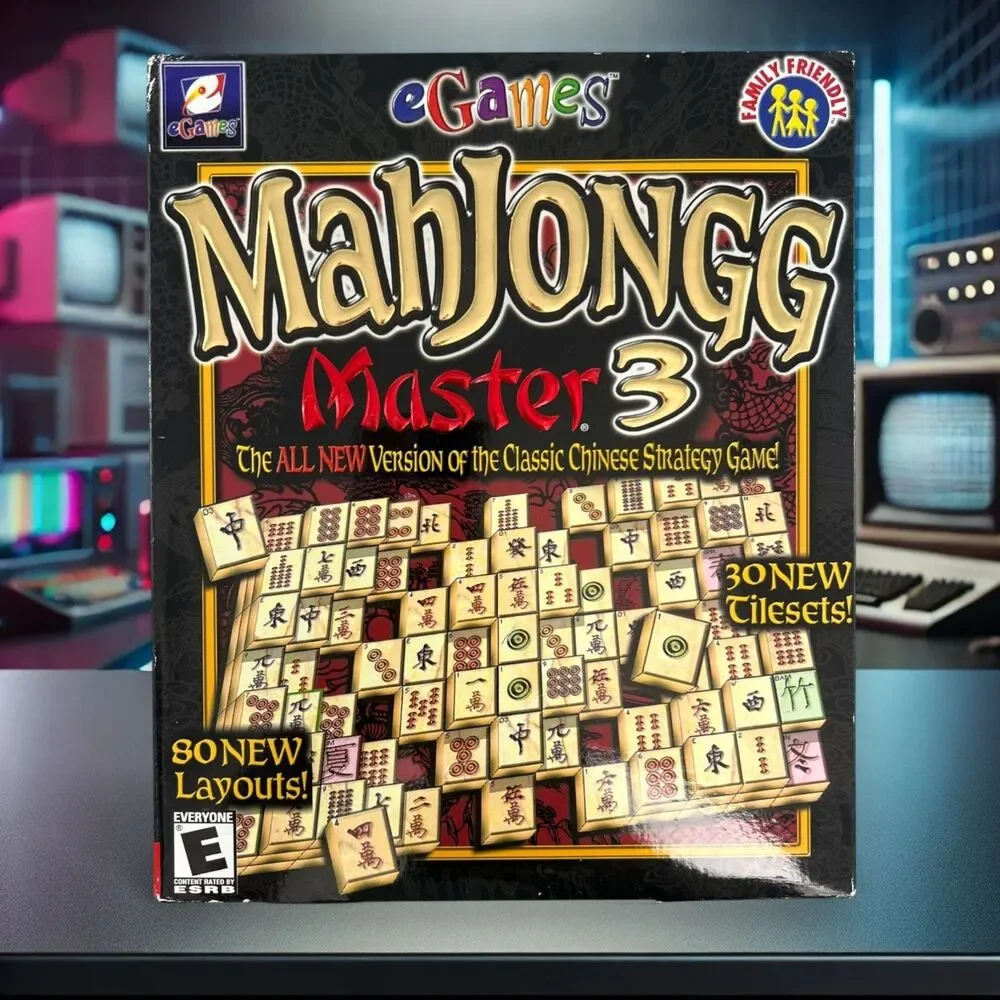 Mahjongg Master 3 PC CD-ROM Sealed 2001 eGames 5 Games